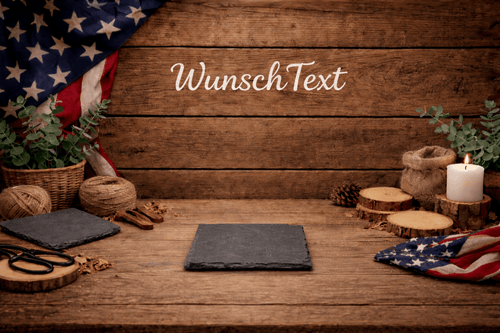 1x Schieferplatte - Untersetzer 10x10 cm zur Personalisierung - route13deko