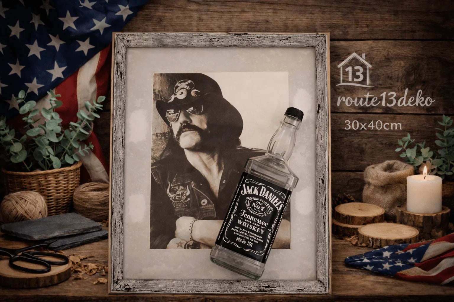 3D Bild in Epoxidharz "Rock&Whiskey - route13deko