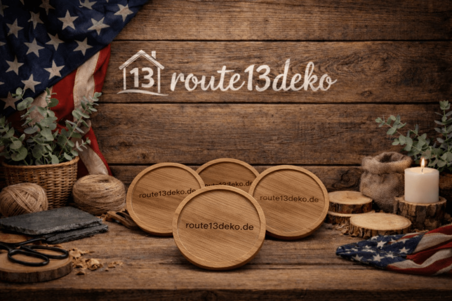 6x Holzuntersetzer mit Spruch - cool bikes&cold beer - route13deko