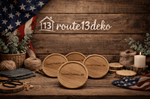 6x Holzuntersetzer mit Spruch - cool bikes&cold beer - route13deko