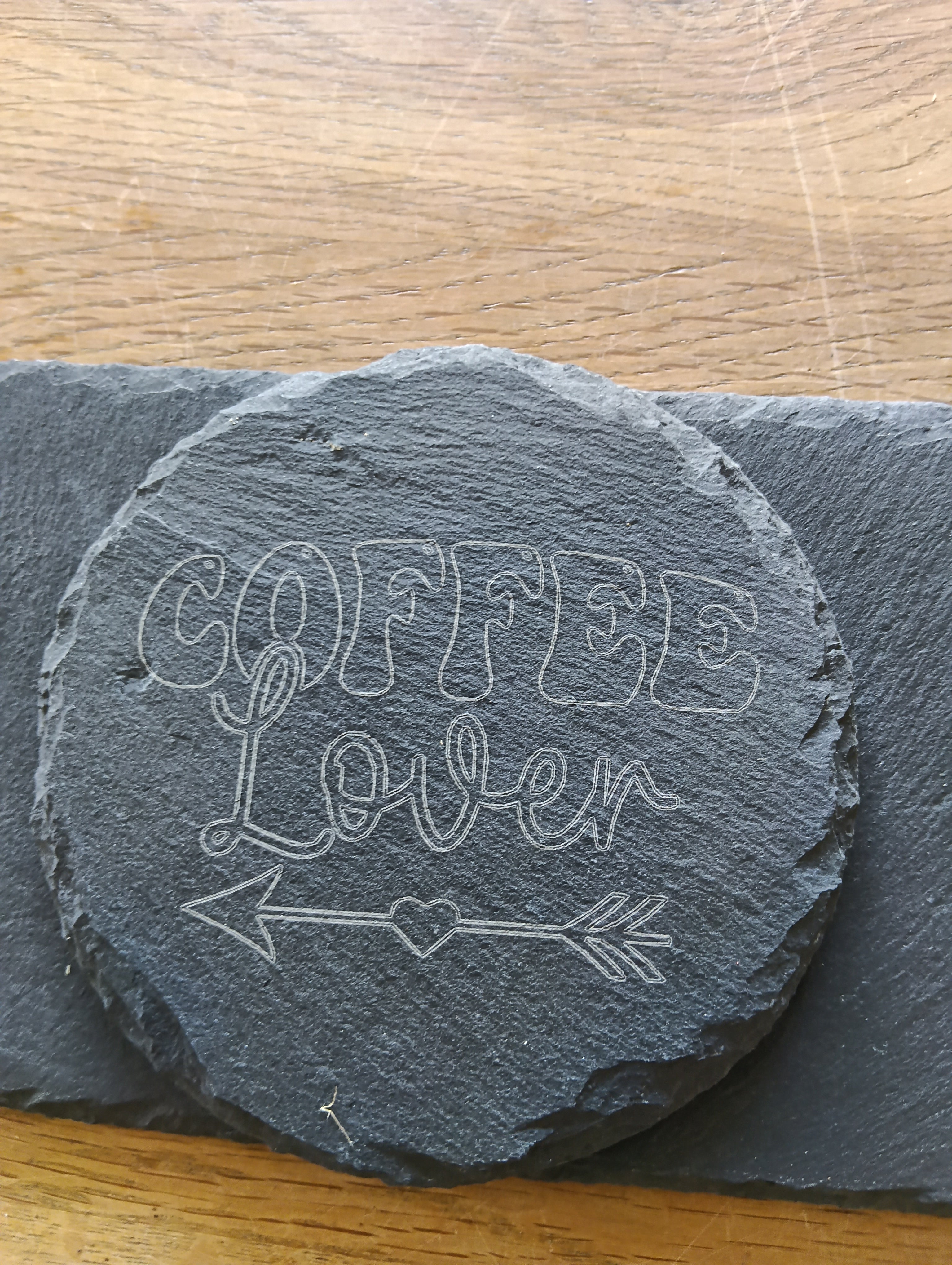 Schieferplatten Set graviert – Coffee Lover & Cookies | 2er Set