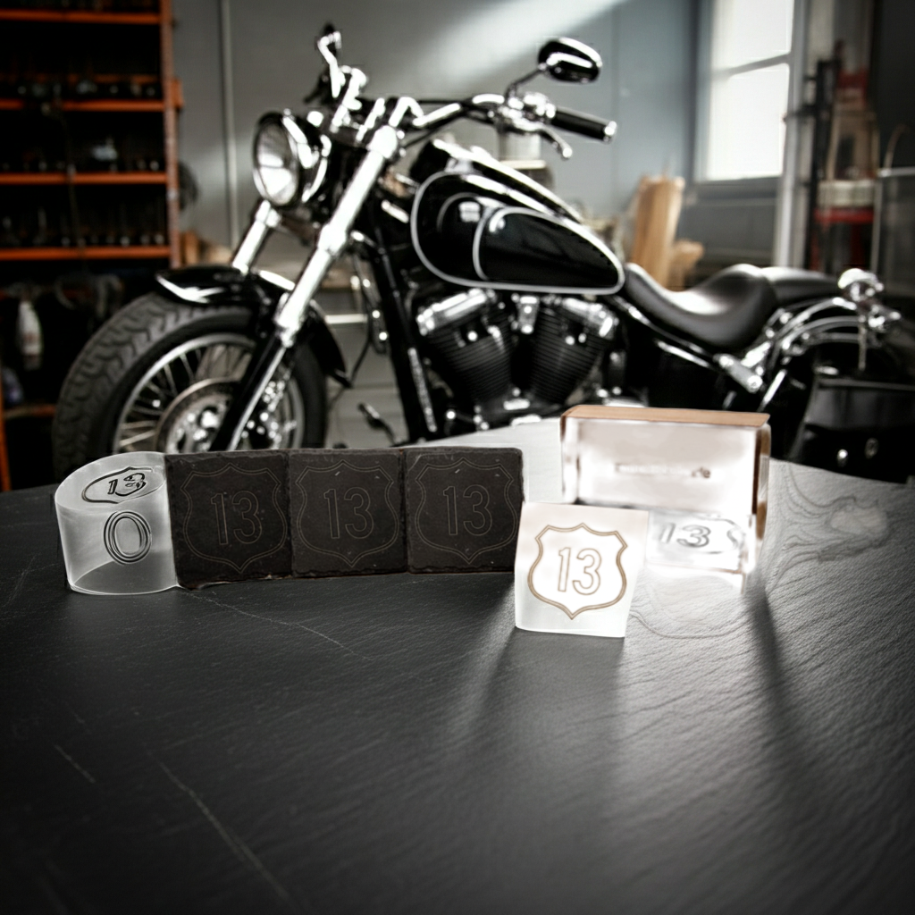 Schieferuntersetzer Route13 4er Set