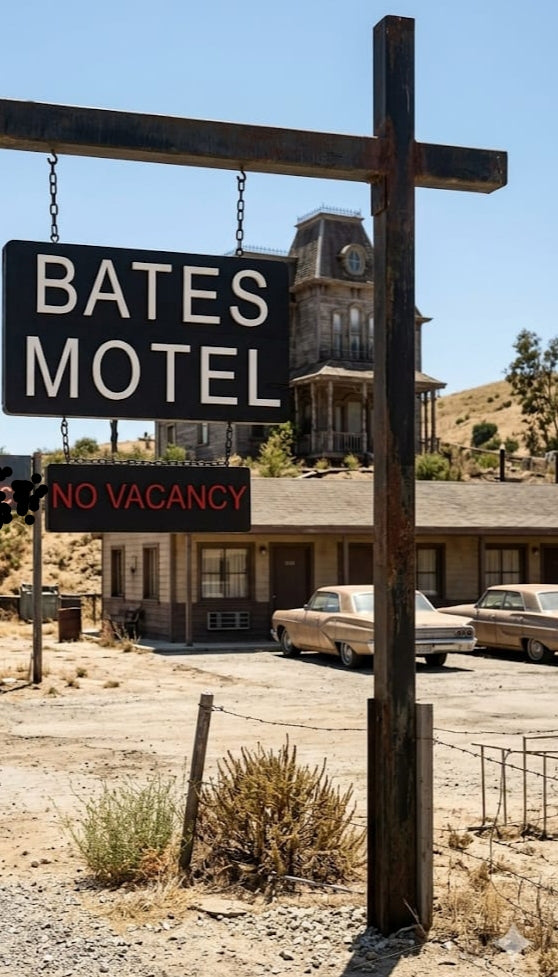 Holzschild BATES MOTEL 2 teilig
