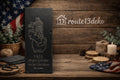 Gravierte Schieferplatte mit Harley Davidson Einzylindermotor 1903 als Wanddeko im Vintage-Look