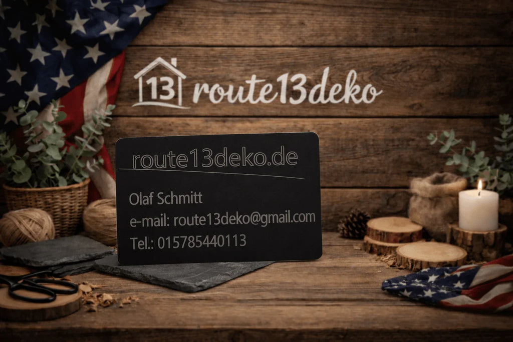 Metall Visitenkarten - route13deko