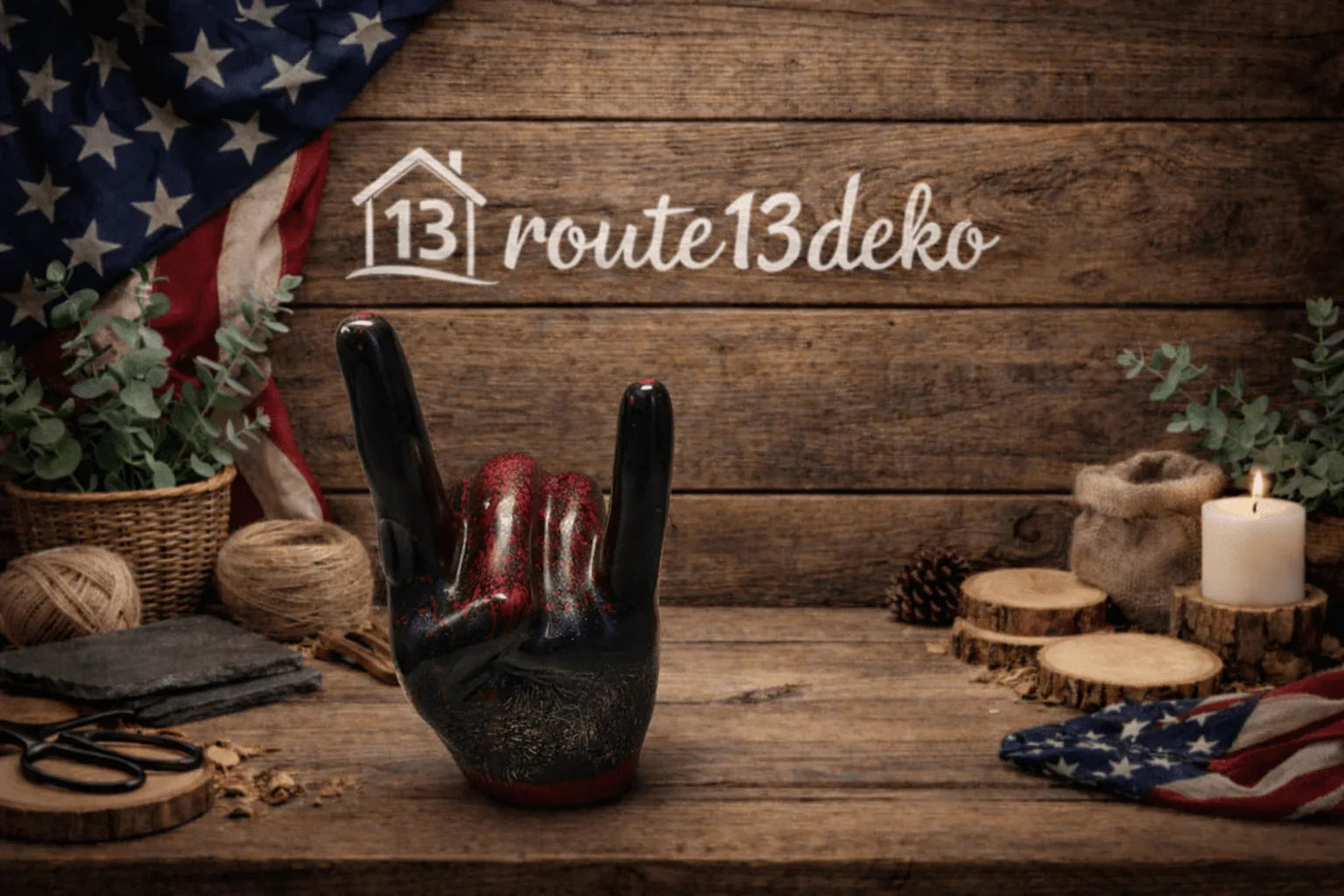 Rock - Hard Pommesgabel in Epoxidharz gegossen - route13deko