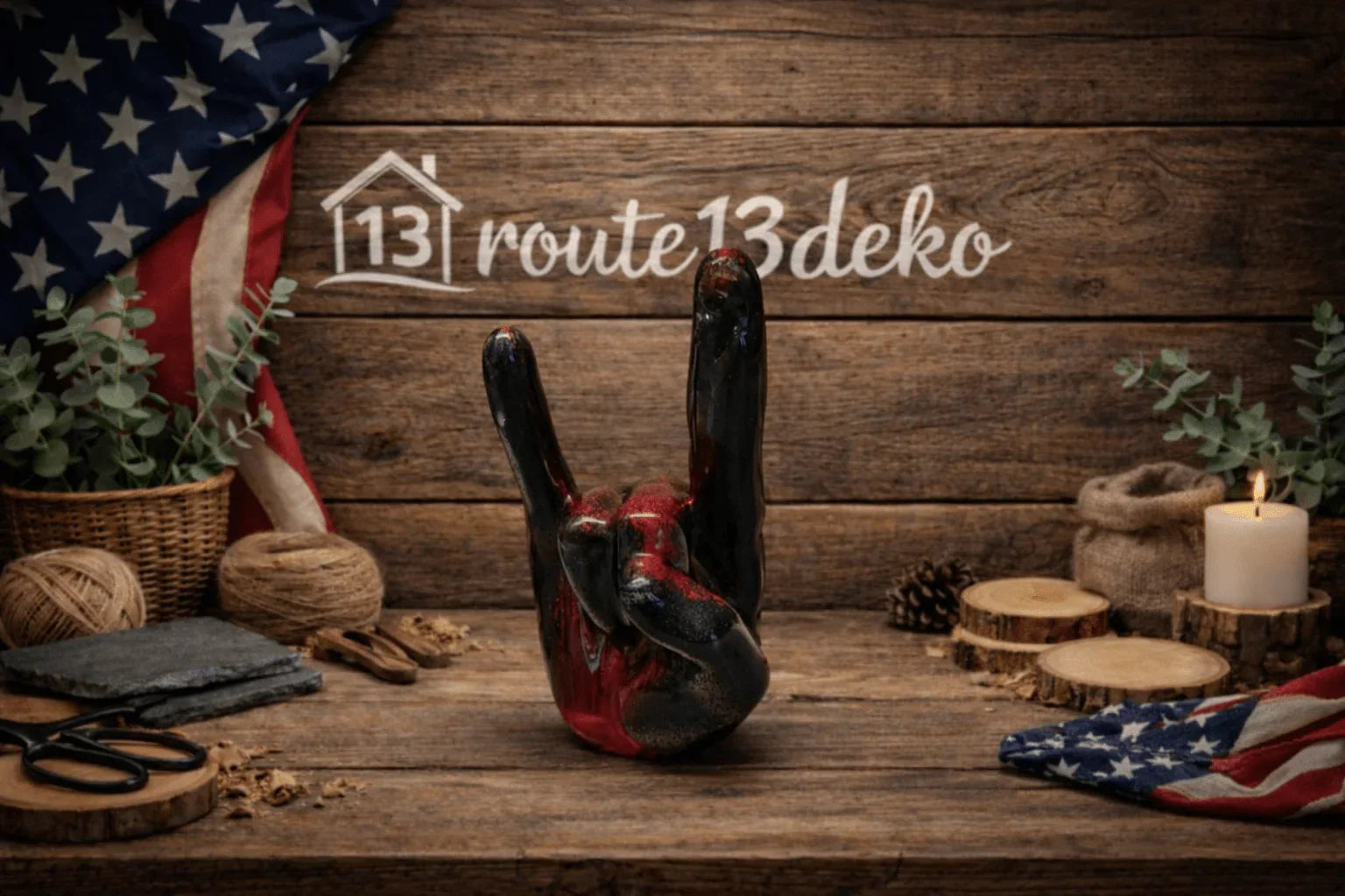 Rock - Hard Pommesgabel in Epoxidharz gegossen - route13deko