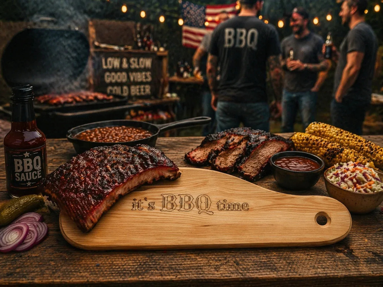 BBQ Servierbrett Holz