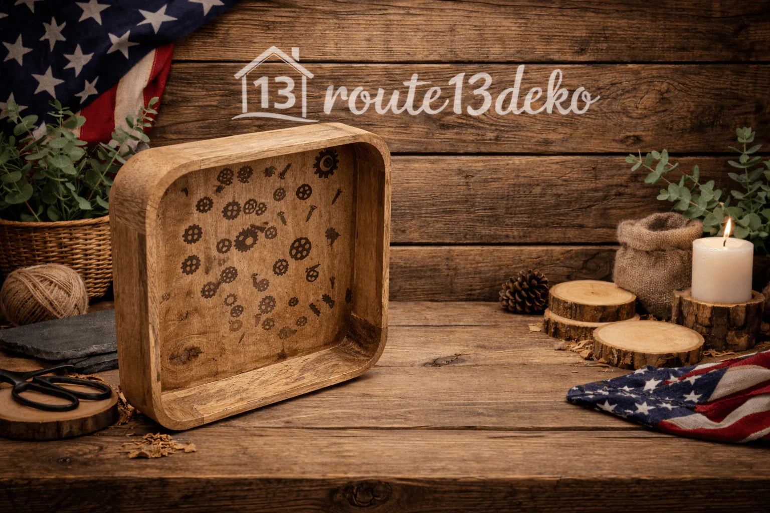 Tablett im Steampunk - Style 18x22x4cm - route13deko